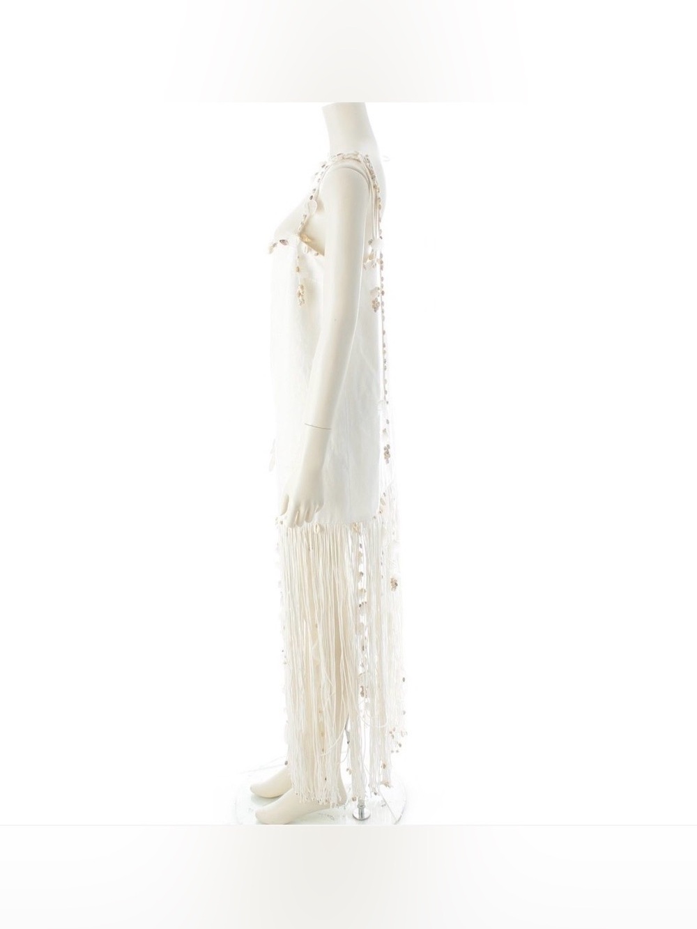 NWT ZIMMERMANN POSTCARD SHELL Handstrung Linen Floral Applique Fringe Maxi Dress - Picture 14 of 16